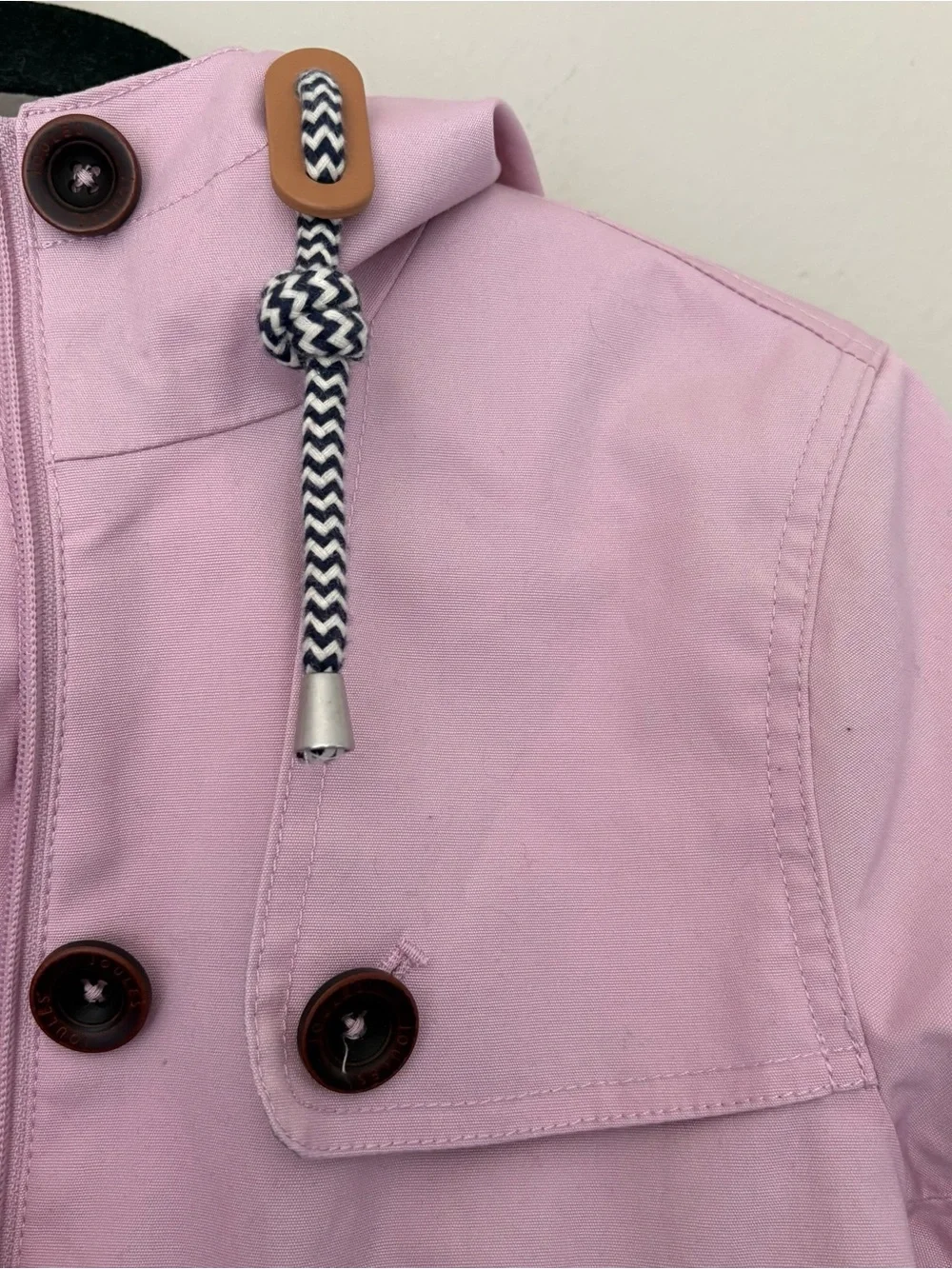 Joules Coast Waterproof Rain Jacket Hooded Floral Lined Lilac Pink: US 4 - Picture 5 of 12